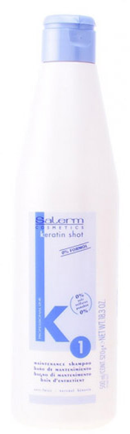 Szampon Salerm Cosmetics Karatin Shot Maintenance Shampoo 500 ml (8420282010535) - obraz 1