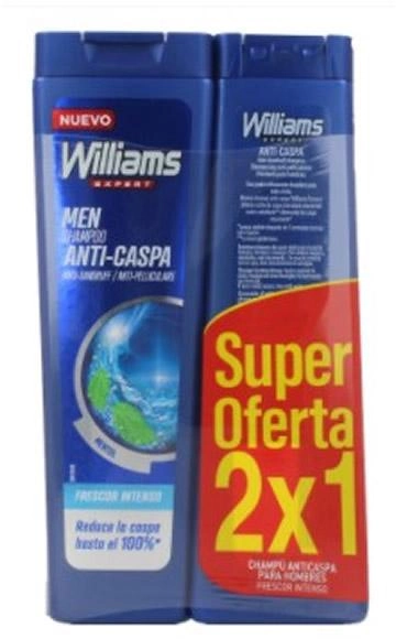 Szampon przeciwłupieżowy Williams Expert Menthol Anti-Dandruff Shampoo 2x250 ml (8437014661705) - obraz 1