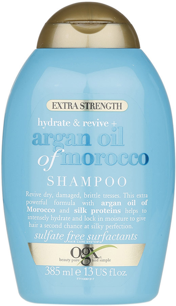 Szampon do oczyszczania włosów Ogx Hydrate And Repair Extra Strength Hair Shampoo Argan Oil 385 ml (22796971104) - obraz 1