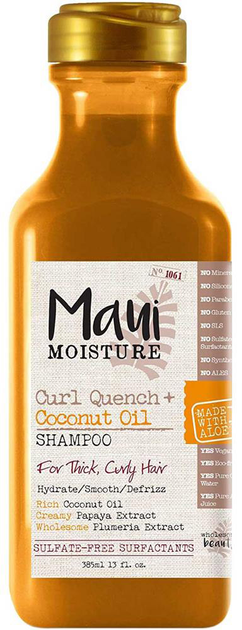 Szampon do oczyszczania włosów Maui Coconut Oil Curly Hair Shampoo 385 ml (22796170019) - obraz 1