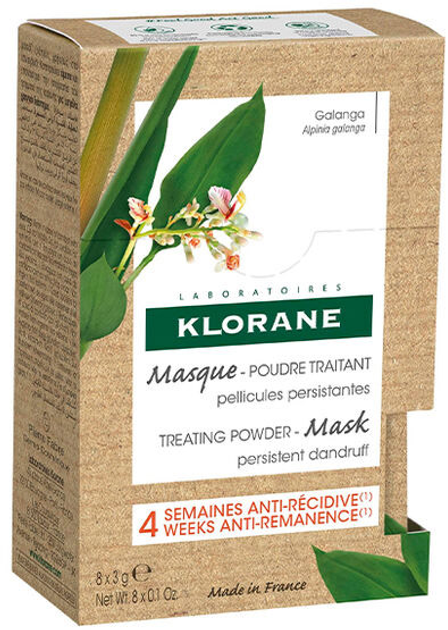 Шампунь проти лупи Klorane Galanga Shampoo Mask 8 x 3 г (3282770150162) - зображення 1