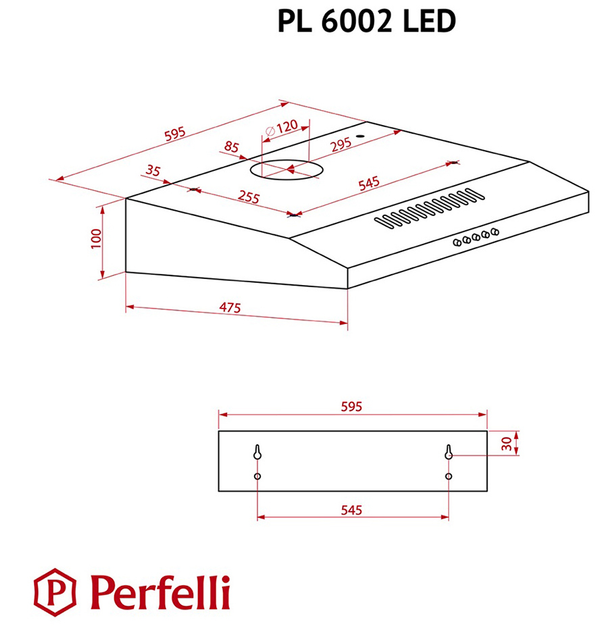 Вытяжка Perfelli PL 6002 I LED - изображение 10