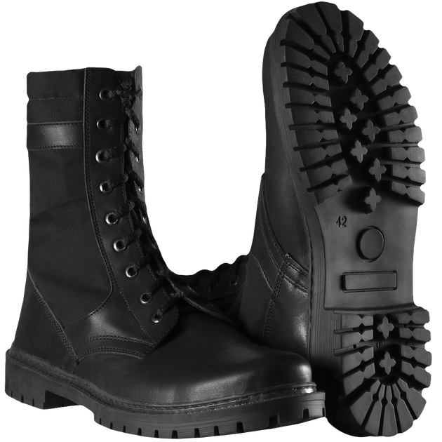 Берці тактичні польові полегшені черевики з вентиляцією для силових структур KOMBAT Чорний 38 TR_377(38) - зображення 1