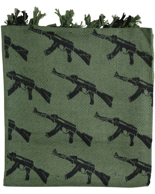 Арфатка шемаг тактична польовий шарф бавовняний KOMBAT 110x115см оливковий TR_kb-gus-olgr - зображення 1