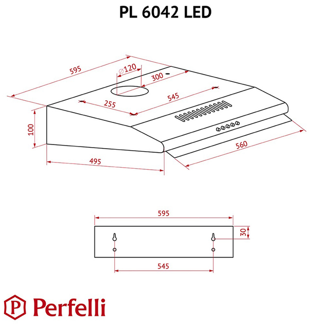 Вытяжка Perfelli PL 6042 W LED - изображение 11