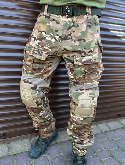 Тактичні штани мультикам з наколінниками ЗСУ камуфляж 2XL - зображення 1