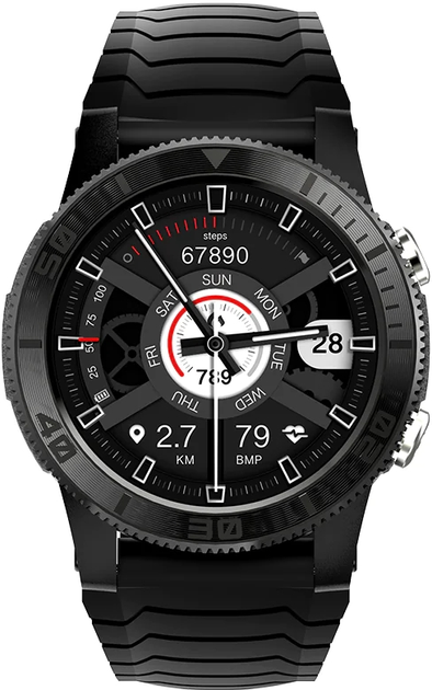 Smartwatch Kumi U5 GPS Czarny (KU-U5/BK) - obraz 2