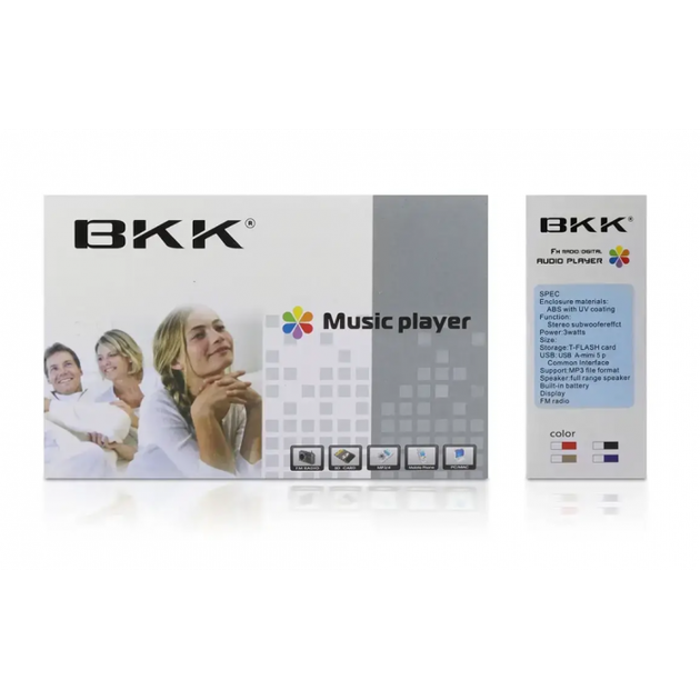 Радіоприймач акумуляторний BKK Радіоколонка з FM USB MicroSD Червоний - Фото 6 Радіоприймач акумуляторний BKK Радіоколонка з FM USB MicroSD Червоний - зображення 6