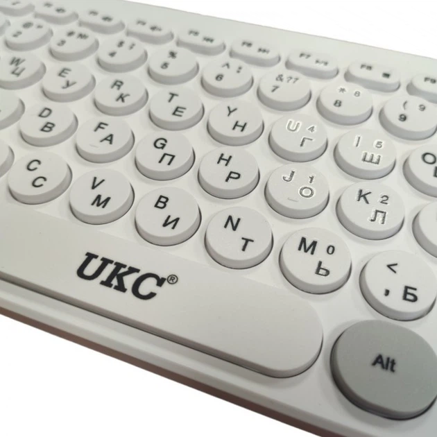 Беспроводная клавиатура mini и мышь keyboard 5263 + приёмник Белая - изображение 6