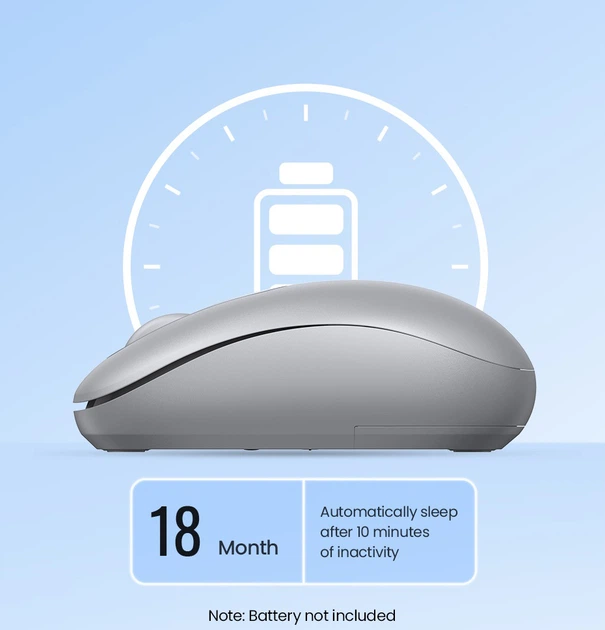 Mysz Ugreen MU105 Portable Wireless Gray (6957303896691) - obraz 4