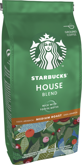 Кава Starbucks Хаус Бленд натуральна смажена мелена 200 г (7613036932110) - зображення 2