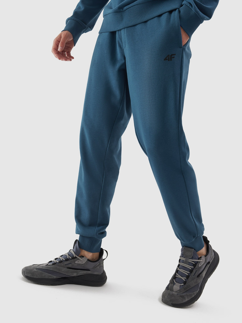 Акція на Спортивні штани чоловічі 4F Trousers Cas M451 4FAW23TTROM451-32S S Сині від Rozetka