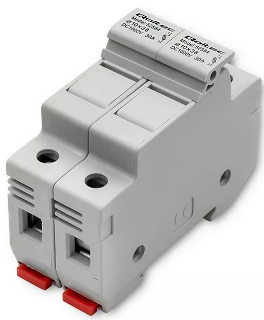 Bezpiecznik Qoltec 2P 1000V 30A 10x38 solarny (5901878525846) - obraz 4
