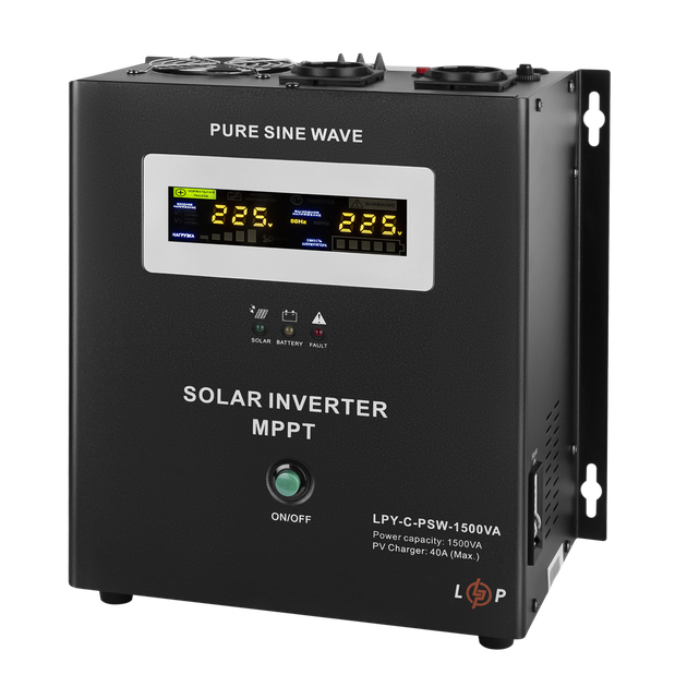 Солнечный инвертор (ИБП) LogicPower LPY-С-PSW-1500VA (1050Вт) MPPT 24V - Фото 2 Солнечный инвертор (ИБП) LogicPower LPY-С-PSW-1500VA (1050Вт) MPPT 24V - изображение 2