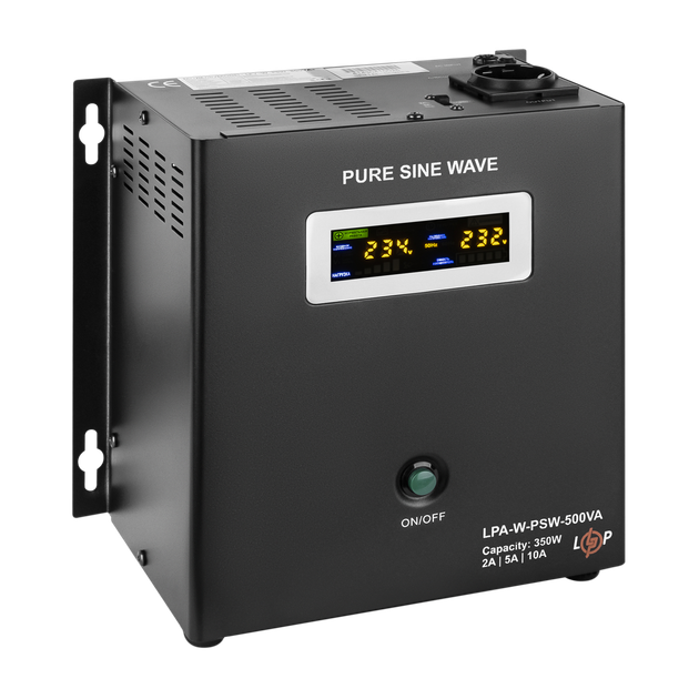 ДБЖ LogicPower LPA-W-PSW-500VA (350Вт) 2A/5A/10A 12В з правильною синусоїдою - зображення 3