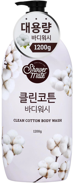 Акція на Гель для душу Kerasys Aekyung Shower mate clean Cotton body wash з Бавовною 1200 мл від Rozetka
