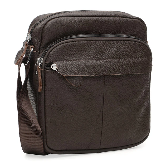 Мужская кожаная сумка Borsa Leather K10082-brown - Фото 1 Мужская кожаная сумка Borsa Leather K10082-brown - изображение 1