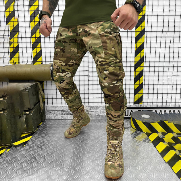 Чоловічі міцні Штани із Посиленими зонами колін / Щільні Брюки ріп-стоп мультикам розмір XL - зображення 2