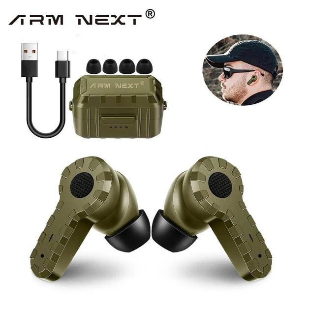 Активні Беруші ARM NEXT із внутрішньоканальними електронними засобами захисту слуху олива - зображення 1