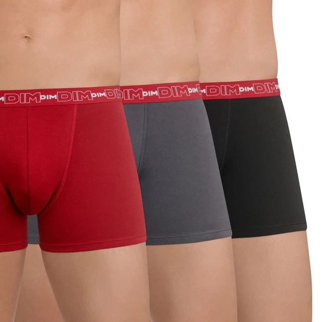 6596x3-труси-боксер-DIM чоловічий-gris pl./rouge/n. 5BG-3 - зображення 2