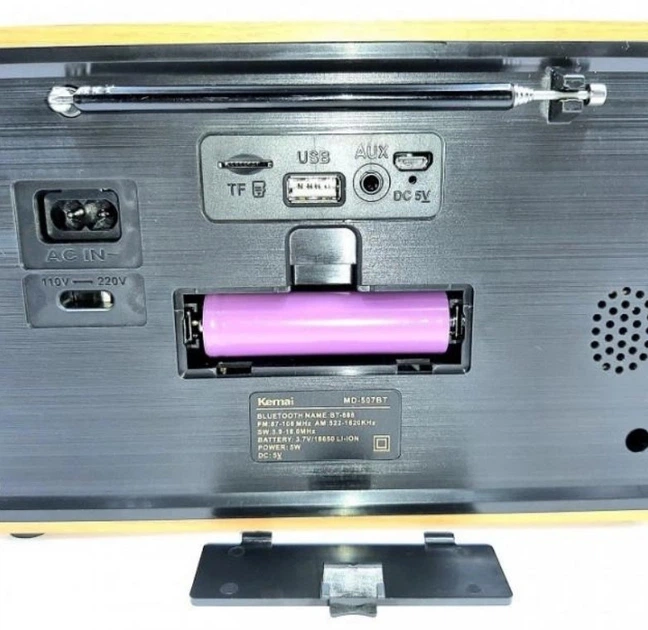 Радиоприёмник ретро Retro Kemai MD-507BT Pro с пультом на аккумуляторе 18650 2 шт с флешкой USB с блютуз Bluetooth Gold/Золотой 6W - Фото 6 Радиоприёмник ретро Retro Kemai MD-507BT Pro с пультом на аккумуляторе 18650 2 шт с флешкой USB с блютуз Bluetooth Gold/Золотой 6W - изображение 6