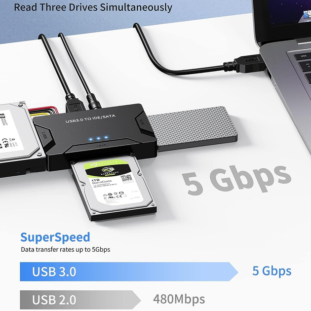 Адаптер – Переходник USB 3.0-SATA-IDE POSUGEAR YYT-1 (DT) - изображение 2