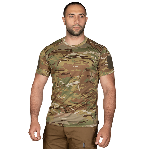 Футболка чоловіча тактична польова повсякденна футболка для спецсужб (M) Multicam (OPT-8341) - зображення 2