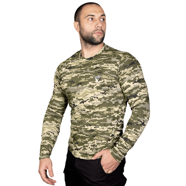 Лонгслив тактичечкий мужская футболка с длинным рукавом для силовых структур L ММ14 (OPT-5351) - изображение 2