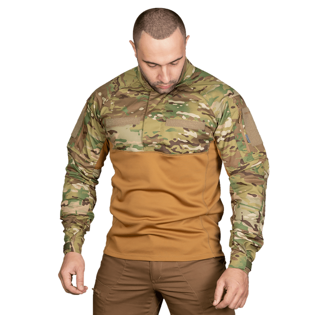 Рубашка тактическая полевая износостойкая летне-весенняя рубашка KOMBAT (XL) Multicam/Койот (OPT-26901) - изображение 2