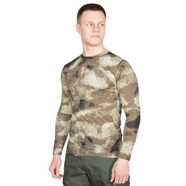 Лонгслив тактичечкий мужская футболка с длинным рукавом для силовых структур XXL A-Tacs Au (OPT-7101) - изображение 2