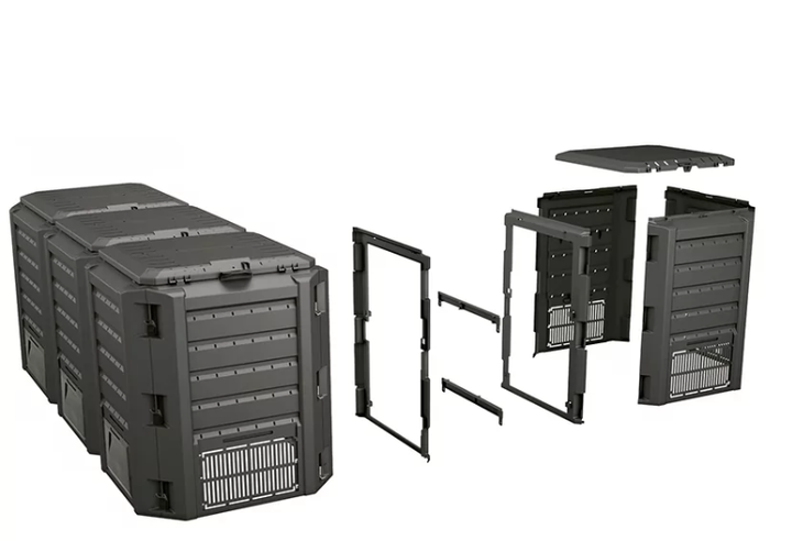 Компостер Prosperplast Compogreen IKSM1200C-S411 модульный 198x72x83cm 3 сегмента Чёрный - изображение 3