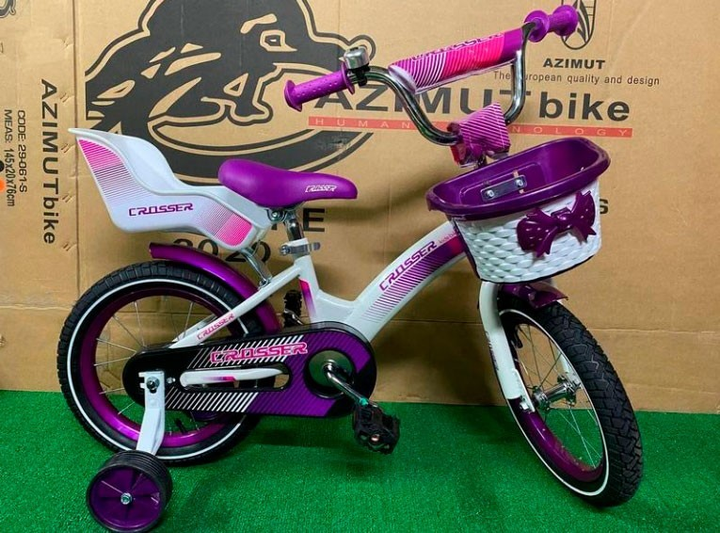Велосипед для девочки Kids bike Crosser-3 12" дюймов Фиолетовый ...