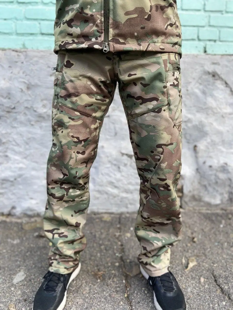Мужские тактические брюки военные Брюки софтшелл Мультикам SoftShell ВСУ 46 (194314) - изображение 1