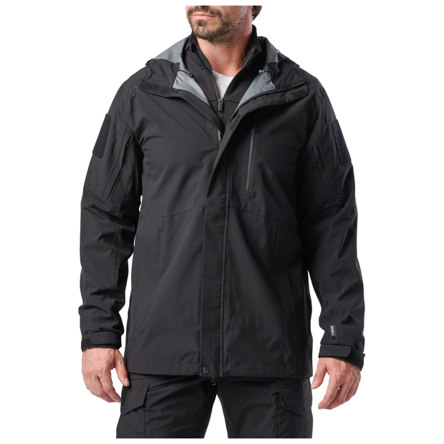 Куртка штормова 5.11 Tactical Force Rain Shell Jacket Black 2XL (48362-019) - изображение 1