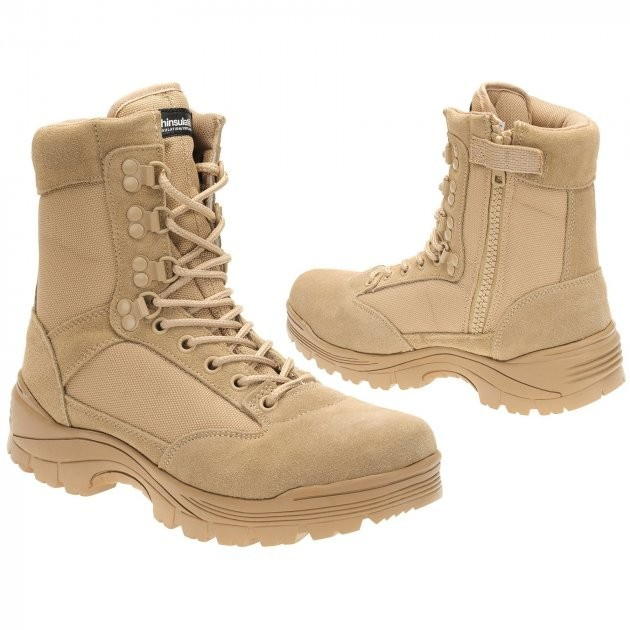 Черевики тактичні Sturm Mil-Tec Tactical Boots with YKK Zipper Khaki 10 US/EU 43 (12822104) - зображення 2