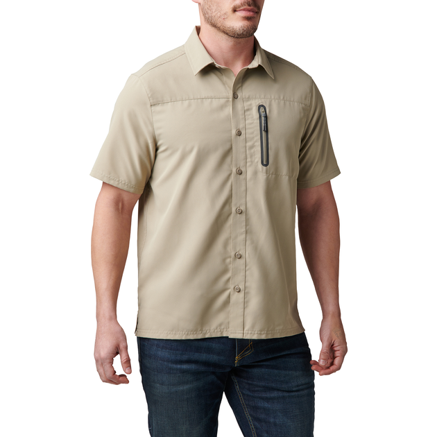 Сорочка тактична 5.11 Tactical Marksman Utility Short Sleeve Shirt Khaki L (71215-055) - изображение 1