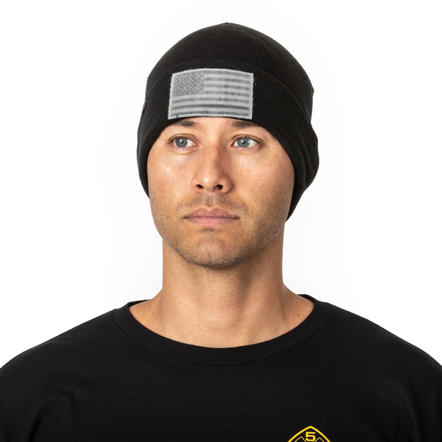 Шапка 5.11 Tactical Cuffed Flag Bearer Beanie Black (89162-019) - изображение 2