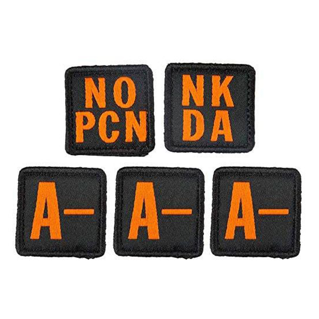 Набір патчів 5.11 Tactical Blood Type Patch Kit A Negative Multi (81322AN-999) - зображення 1