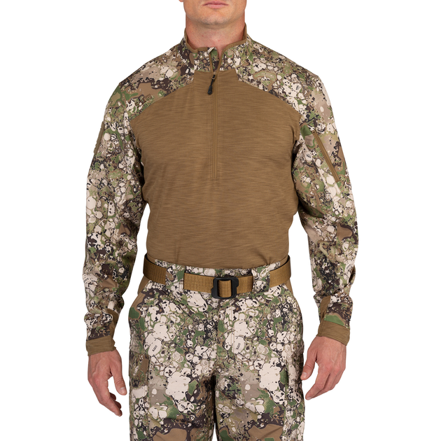 Сорочка тактична під бронежилет 5.11 Tactical GEO7 Rapid Half Zip Shirt Terrain XL (72415G7-865) - зображення 1