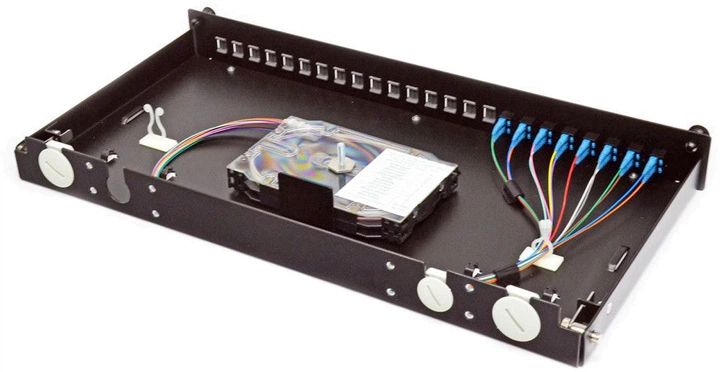 Оптическая панель Corning 8 x LC Duplex адаптера SM OS2 выдвижная в сборе 1U Черная (LAN1-16AE-PGTL-B) - изображение 4