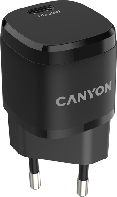Canyon Mini Ładowarka USB-C PD H-20, czarna (CNE-CHA20B05) - obraz 2