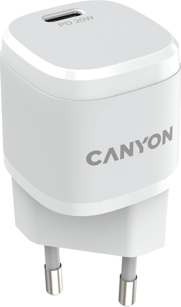 Canyon Mini Ładowarka USB-C PD H-20 biała (CNE-CHA20W05) - obraz 2
