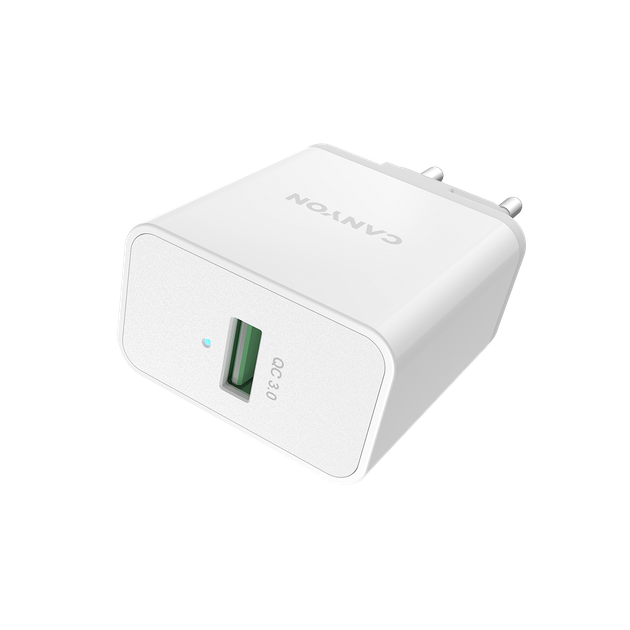 Зарядний пристрій Canyon USB-A QC 3.0 White (CNE-CHA24W) - зображення 1