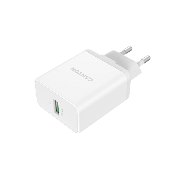 Зарядний пристрій Canyon USB-A QC 3.0 White (CNE-CHA24W) - зображення 2