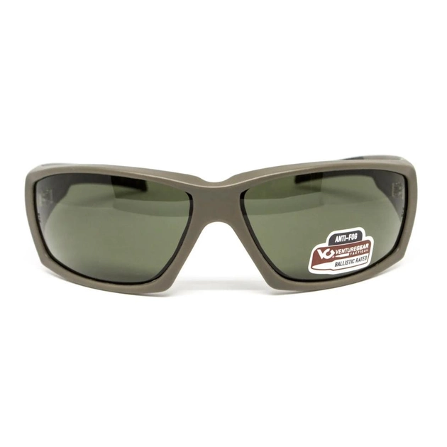 Захисні окуляри Venture Gear Tactical OverWatch Green (forest grey) Anti-Fog, чорно-зелені в зеленій оправі - зображення 1
