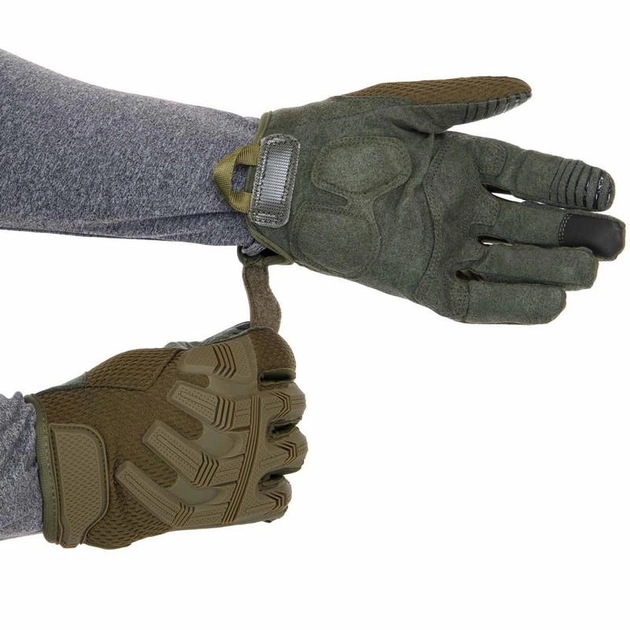 Тактичні рукавички із закритими пальцями Zelart Military Rangers 9875 M Olive - зображення 2