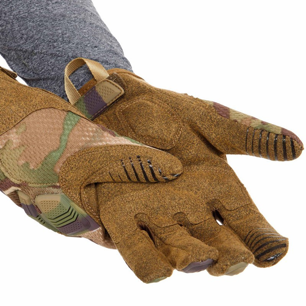 Перчатки тактические с закрытыми пальцами Zelart Military Rangers 9875 M Camouflage Multicam - изображение 2