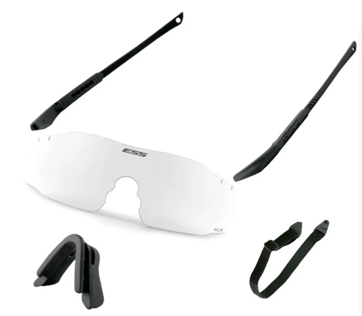 Балістичні окуляри ESS ICE Clear Lens One Kit + Strap - зображення 1