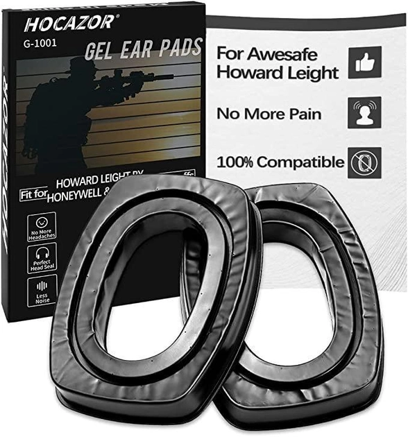 Сменные гелевые амбушюры Hocazor G-1001 Replacement Gel Ear Pads для активных наушников Howard Leight - изображение 1