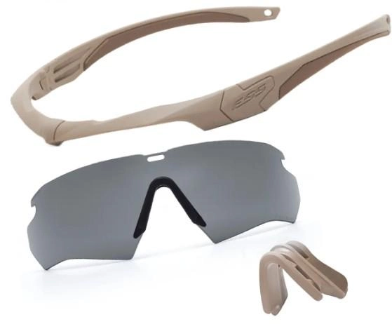 Балістичні окуляри ESS Crossbow Terrain Tan w/Smoke Gray One Kit - зображення 1
